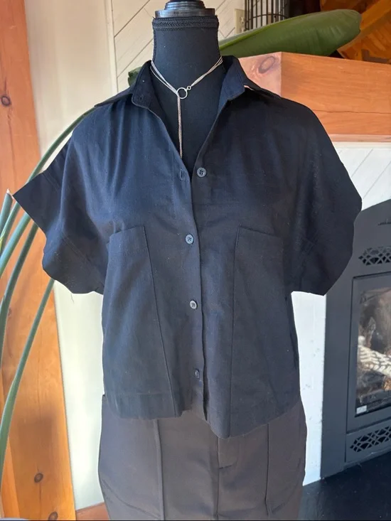 Linen Button Down Top - Picture 8 of 9